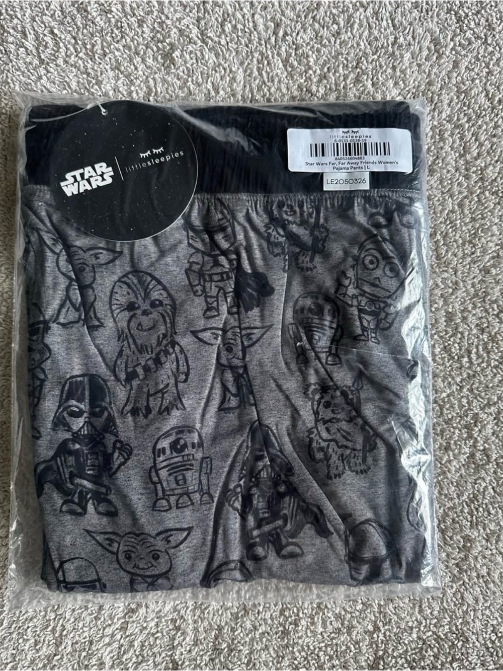 Little Sleepies Gray & Black Star Wars Character Pajama Pants